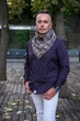 Шарф-бактус мужской "Эдинбург" большой теплый от MyScarf мокко в клетку - изображение 2