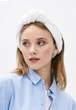 Тюрбан бархатный MyScarf теплый one size белый - изображение 1