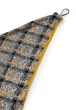 Шарф "Едінбург" великий MyScarf теплий сірий з жовтою кліткою, застібка-гудзик - зображення 4
