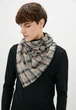 Шарф "Едінбург" великий MyScarf теплий сірий з жовтою кліткою, застібка-кільця - зображення 4