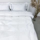 Постельное белье евро Woodbury's Luxury White сатин-люкс W1 200х220 Белый - изображение 2
