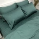 Постельное белье семейное Woodbury's сатин премиум Deep Green 145x210 тёмно-зелёний - изображение 2