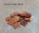 Медная пластина Heatsink 15 мм х 15 мм х 1.0 мм 20 шт золото - изображение 1