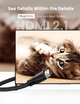 Кабель видео Ugreen HDMI 2.1 8K 3D 48Gbps HDR 1М Black (HD140) - изображение 2
