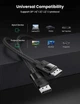 Кабель видео UGREEN DP114 DisplayPort 1.4 8К / 60Hz 4K / 144Hz 3D с нейлоновой оплеткой 1M Black (80390) - изображение 2