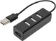 USB-хаб RZTK 4 порта USB 2.0 Black - изображение 1