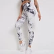 Женский костюм для фитнеса Whatiwear тай-дай черно-белый L (1294-black-L) - изображение 3