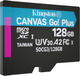 Карта памяти Kingston MicroSDXC 128GB Canvas Go! Plus Class 10 UHS-I U3 V30 A2 + SD-адаптер (SDCG3/128GB) - изображение 3