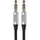 Кабель Baseus Yiven Audio Cable M30 1M Silver+Black (CAM30-BS1) - изображение 1