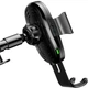 Автодержатель Baseus с функцией беспроводной зарядки Wireless Charger Gravity Car Mount Black (WXYL-A01) - изображение 3