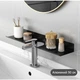 Полка для ванной из алюминия IwConcept BathRack Loft-50cm Notch (Черная) - изображение 2