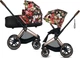 Универсальная коляска 2 в 1 Cybex Priam Fashion Edition Spring Blossom Dark black шасси Rose Gold - изображение 1