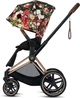 Универсальная коляска 2 в 1 Cybex Priam Fashion Edition Spring Blossom Dark black шасси Rose Gold - изображение 5
