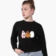Свитшот для девочек Вся правда о медведях (We Bare Bears) (9509-2905-5) 122-128 см Черный - изображение 2