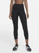 Спортивные леггинсы для фитнеса высокие женские Nike W Nk Df Fast Crop CZ9238-010 M Черные (194501888417) - изображение 1
