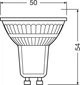 Лампа світлодіодна Osram 4,5W/230V/350lm/2700K/750cd/GU10 (4058075105379) Осрам led Globe - зображення 3