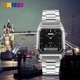 Мужские часы Skmei Tango 1220 Серебристые с черним циферблатом - изображение 5