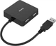 Hub USB Hama 4 Ports USB 2.0 Black (00200121) - obraz 2