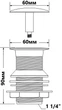 Донный клапан для раковины McALPINE без перелива 50 мм х 1 1/4" DWU60-CB хром (5036484507914) - изображение 2