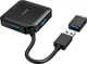 USB-хаб Hama 4 Ports USB 3.2, USB Type-C Adapter Black (4047443436887) - зображення 2