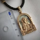 Комплект мужской серебряный шнурок со вставками Молитва и Ладанка c покрытием Позолотой Meridian 925 проба Черный 846/4кп+Л0016п - изображение 3