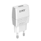 Сетевое зарядное устройство Набор 2 в 1 With Iphone Cable 110-240V MY-A101, 1xUSB 5V/5W Output 5V/1A White - изображение 1