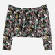 Блузка жіноча H&M 0373948_квіти 36 Чорна (KZ2000000936086_KAY2000000936086) - зображення 2