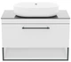 Тумба подвесная Imprese Black Edge f32119W с умывальником 90 см белая - изображение 2