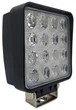 LED фара 48W 16x3W широкий луч, квадратный корпус 3500 LM LED фара рабочая квадратная 48W, 16 ламп, 10-30V - изображение 1