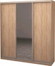 Шкаф-купе трехдверный Roko 179.2x242x60 см ДСП + Зеркало Дуб сонома (20200024456) - изображение 1