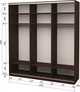 Шкаф-купе трехдверный Roko 239.2x242x60 см ДСП + Зеркало Дуб венге (20200024335) - изображение 2