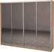 Шафа-купе чотиридверна Roko 238.4x242x60 см Дзеркало Дуб сонома (20200024659) - зображення 1