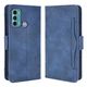 Чехол-книжка с кармашками Deexe Wallet Stand для Motorola Moto G60 - Blue - изображение 2