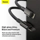 Кабель BASEUS CATLWJ-A01 Type-C to Lightning Tungsten Gold Fast Charging |2м, 20W, PD| black - изображение 5