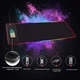 Ігровий килимок для мишки і клавіатури з регульованим RGB підсвічуванням і бездротовою зарядкою RGB LED GAMING MOUSE PAD (30х80 см, чорний) - зображення 6