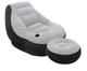 Надувное кресло для дома Intex Ultra Lounge с пуфом Серый 130х99х76 см (IP-168054) - изображение 1