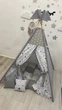 Вігвам - Дитячий намет, Намет, Вігвам, Будиночок New Star Колір Сірий+ 2 подушки + система антискладання - зображення 3
