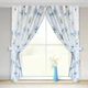 Занавеска из батиста Пион Голубой Adagio Windows Decor, тюль с крупными цветами 250 х 170см, тюлевые шторы на тесьме - изображение 1