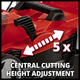 Газонокосилка аккумуляторная Einhell GE-CM 18/33 Li - Solo с зарядным устройством и аккумулятором 18V 4,0 Ah - изображение 3