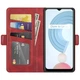 Чехол Deexe Retro Wallet для Realme C21Y / C25Y - Red - изображение 5