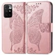 Чехол-книжка с рисунком UniCase Butterfly для Xiaomi Redmi 10 / 10 (2022) / 10 Prime - Rose Gold - изображение 2
