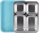 Ланч-бокс Kamille Snack 1800мл на 4 секции, пластик и нержавеющая сталь, голубой (KM-2147BL) - изображение 4