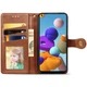 Шкіряний чохол-книжка GETMAN Gallant (PU) для Samsung Galaxy A21s Коричневый - изображение 4