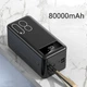 Power Bank iBattery YM-322DX із вбудованим кабелем та ліхтариком на 80000 mAh black - зображення 2