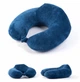 Подушка дорожня Casablanket з пам'яттю Memory Foam U-Shaped Pillow 30x28x13см Синій - зображення 2