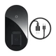 Беспроводное зарядное устройство Baseus Simple 2in1 Wireless Charger Pro Edition For iPhone и IPod |15W|. Black - изображение 4