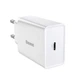 Сетевое зарядное устройство с входом Type-C BASEUS Speed Mini Quick Charger (1Type-C, PD/QC,20W, 3A). White - изображение 1