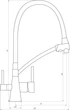 Смеситель-кран кухонный с подключением к фильтру GLOBUS LUX GLLR-0700 Chrom - изображение 5