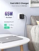 Зарядное устройство Ugreen GaN 65W 4 USB PD QC3.0 QC4.0 FCP 3C1A (CD224) - изображение 2