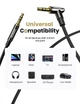 Кабель аудіо Ugreen 3.5 mm Hi-Fi AUX нейлоновий плетений стереокабель 1M Black (AV139) - зображення 4